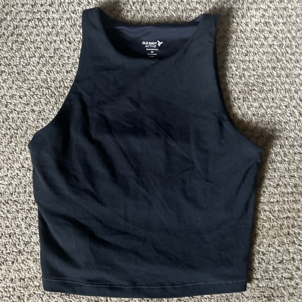 Old Navy Active Women's Black Crop Tank Top